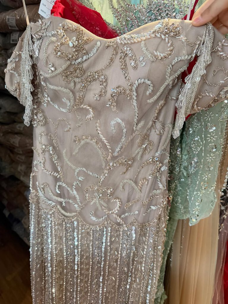 Nove Dress Pink Beaded Mermaid Evening Dress - Style