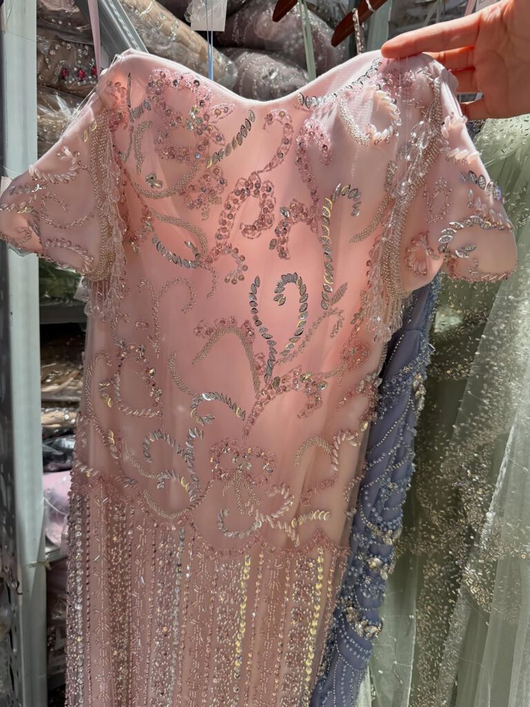 Nove Dress Pink Beaded Mermaid Evening Dress - Style