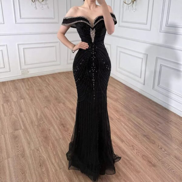 Nove Dress Pink Beaded Strapless Mermaid Evening Dress - Style LA73140 1 - Nove Dress