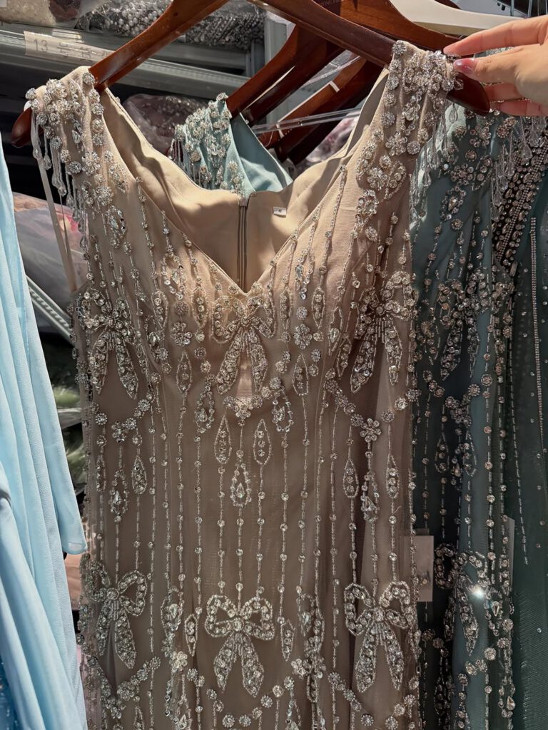 Nove Dress Pink Crystal Beaded Mermaid Evening Dress - Style