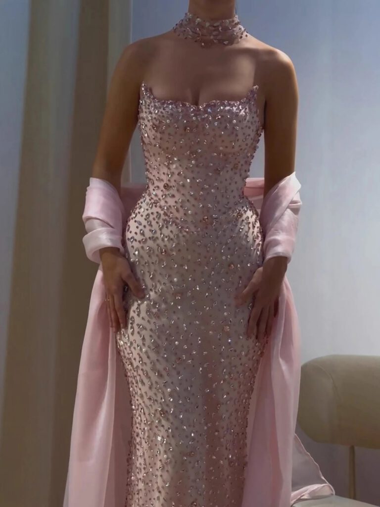 Nove Dress Pink Evening Dress - Style