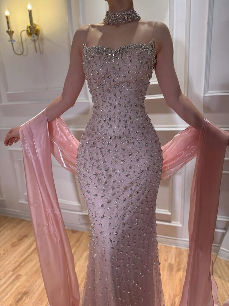 Nove Dress Pink Evening Dress - Style