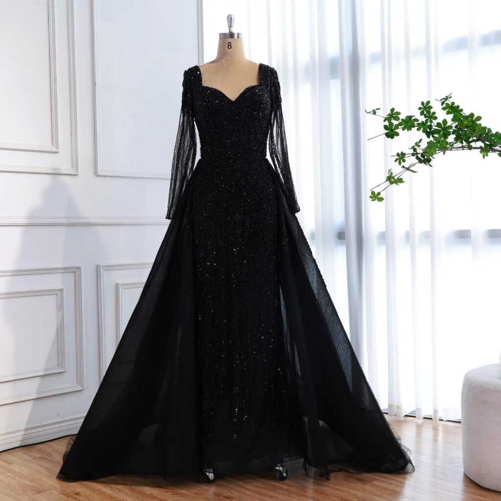Nove Dress Pink Long Sleeve Arabic Evening Dress