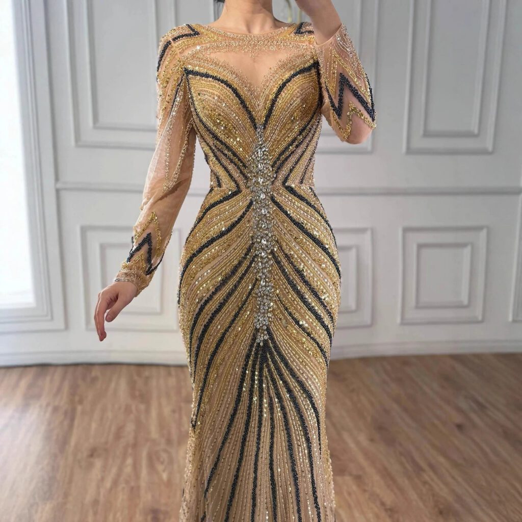 Nove Dress Pink Mermaid Modest Evening Dress
