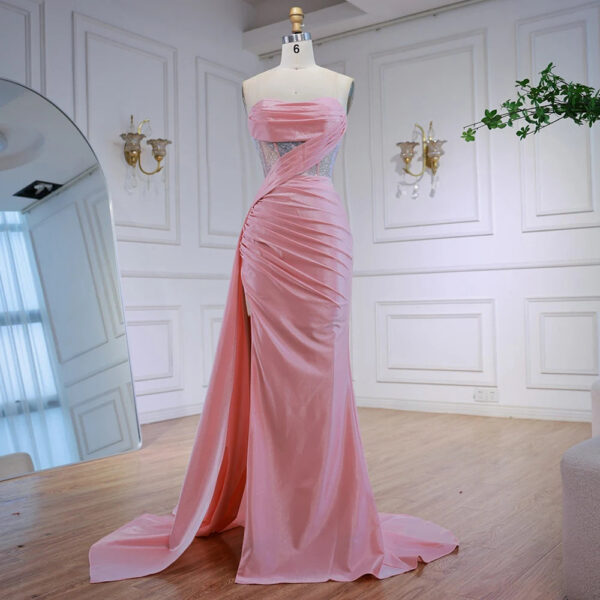 Nove Dress Pink Sparkle Prom Evening Dress 1 - Nove Dress