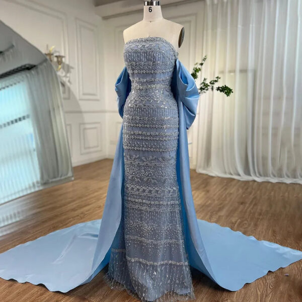Nove Dress Sage Green Arabic Evening Dress - Style LA72126 1 - Nove Dress