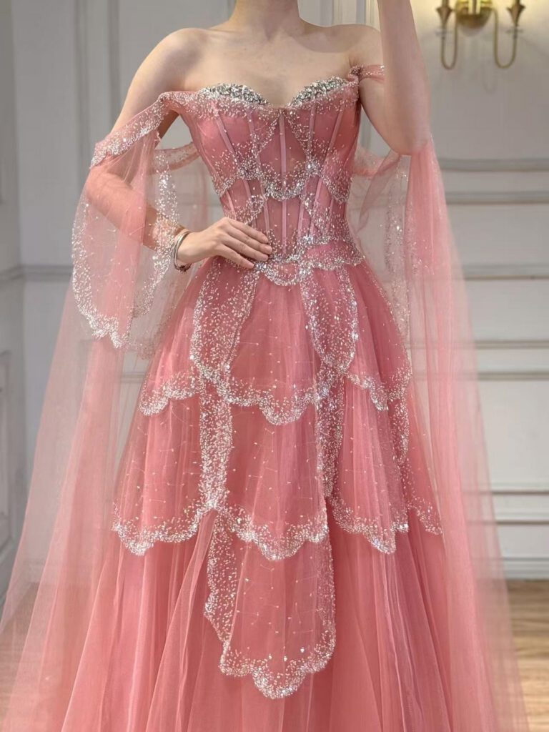 Nove Dress Sage Green Beaded A-Line Arabic Evening Dress