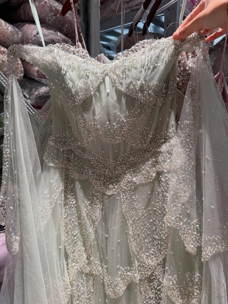 Nove Dress Sage Green Beaded A-Line Arabic Evening Dress